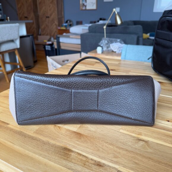 Kate Spade Grove Street Barton Leather Satchel – Brown & Taupe - Picture 4 of 11